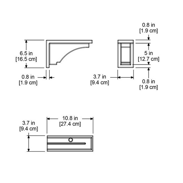 Fairfield Corbels, Graphite Grey, 2PK